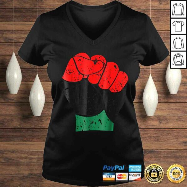 Black History Shirt Red Black and Green Pride Fist