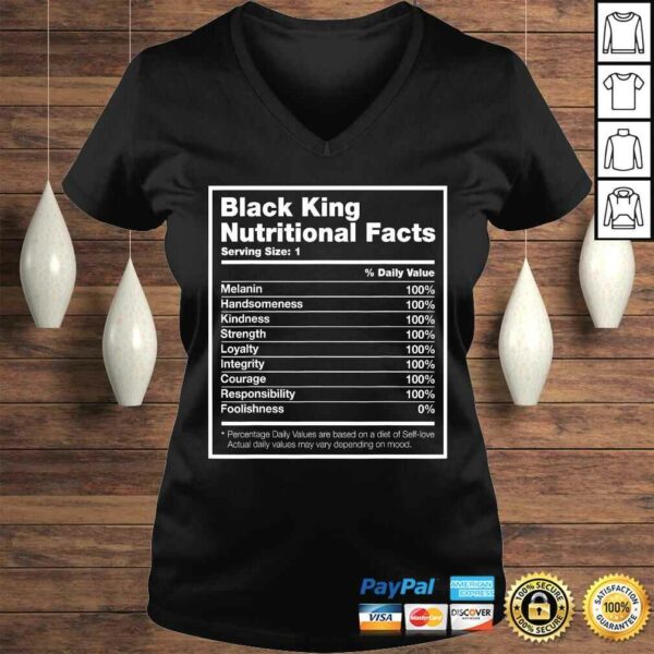 Black King Nutritional Facts Black History Month Shirt Men