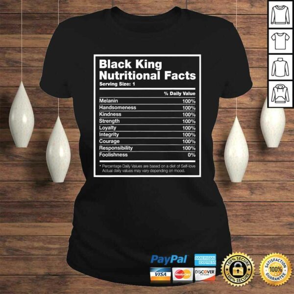 Black King Nutritional Facts Black History Month Shirt Men