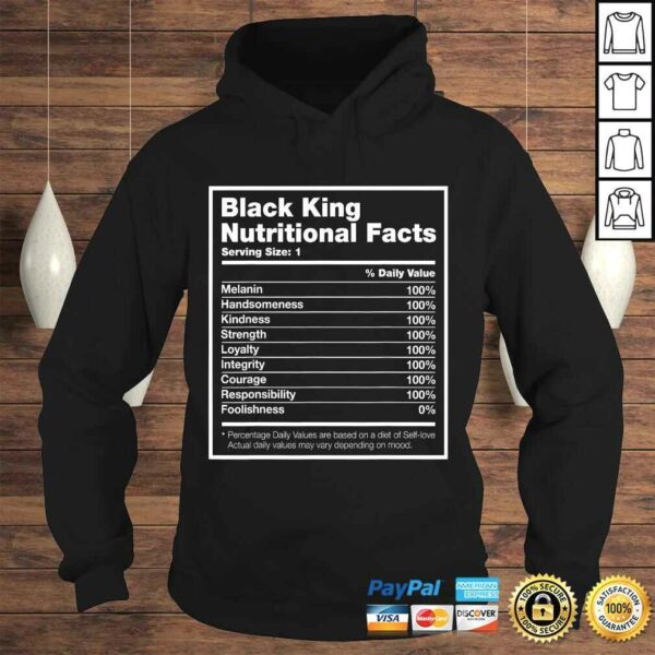 Black King Nutritional Facts Black History Month Shirt Men