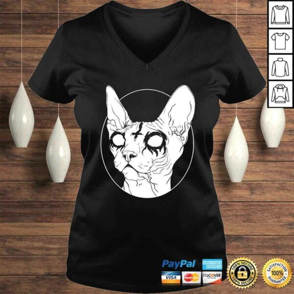 Black Metal Sphynx Cat I Goth and Death Metal T-shirt