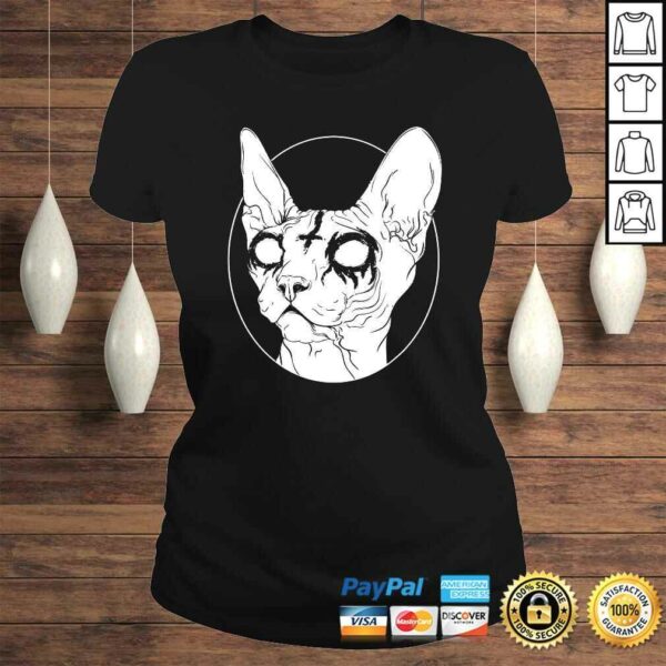 Black Metal Sphynx Cat I Goth and Death Metal T-shirt