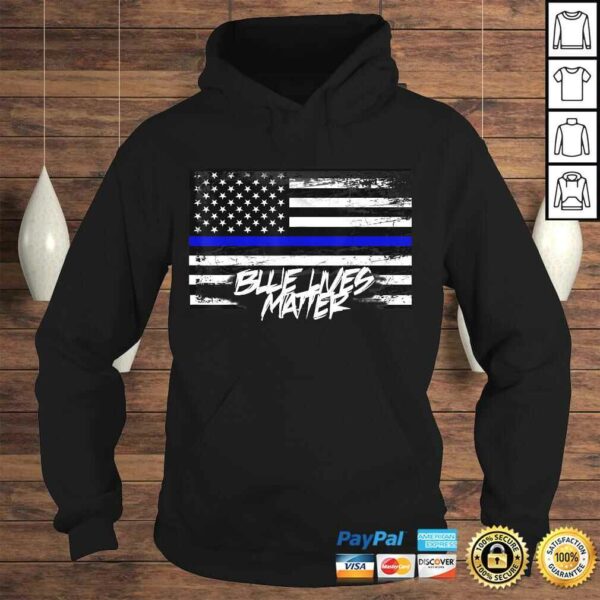 Blue Lives Matter Shirt With American Flag Thin Blue Line