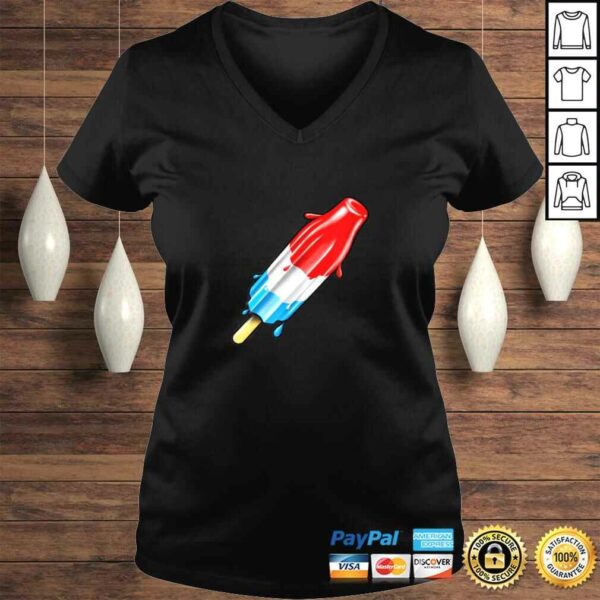 Bomb Pop  USA Red White and Blue Popsicle Tee T-Shirt