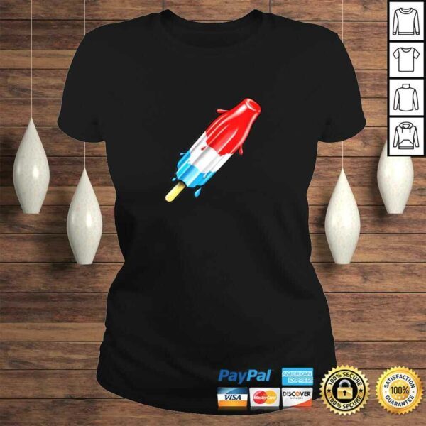 Bomb Pop  USA Red White and Blue Popsicle Tee T-Shirt