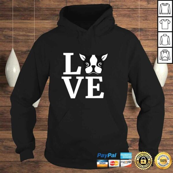 Boston Terrier Hoodie Love Bostie Hooded Sweater Dog Gift