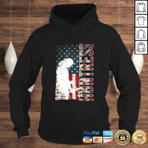 Bowhunting Gift for Women Huntress USA American Flag Tee T Shirt 4
