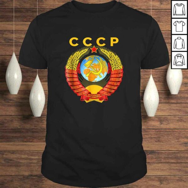 CCCP Shirt Coat of arms Tee Flag Russian souvenir Moscow