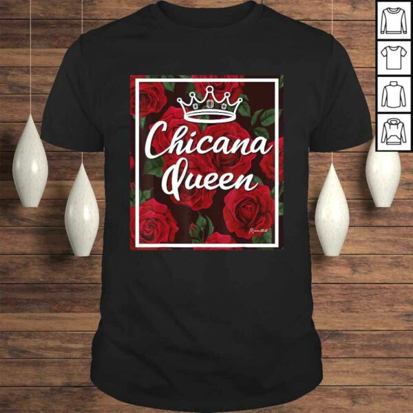 CHICANA QUEEN RED ROSES Shirt