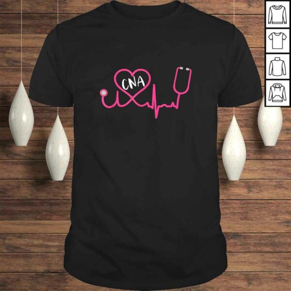 CNA Nursing Assistant EKG Stethoscope Heart Cute TShirt