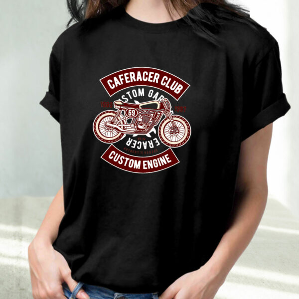 Caferacer Club Funny Graphic T Shirt