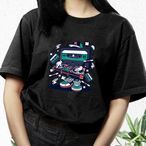 Cassette Disk Jockey Funny Graphic T Shirt