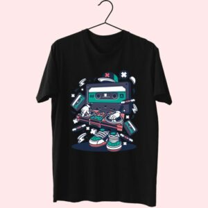Cassette Disk Jockey Funny Graphic T Shirt 4
