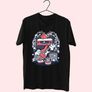 Cassette Rock Star Funny Graphic T Shirt 4
