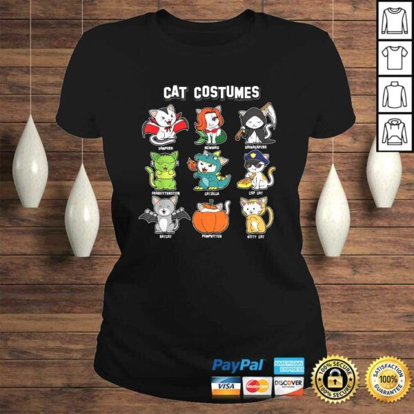 Cat Halloween Costumes Shirt Funny Kitten Cat Lover TShirt