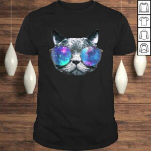 Cat Space Glasses Shirt Astronaut Cat Meme Round Glasses Tee Cat Space Glasses Shirt Astronaut Cat Meme Round Glasses Tee