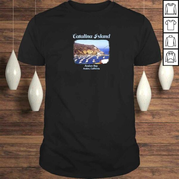 Catalina Island Avalon Bay California beach V-Neck T-Shirt