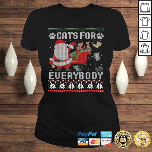 Cats For Everybody Christmas Cute Cat Lover Ugly Sweater Tee Shirt