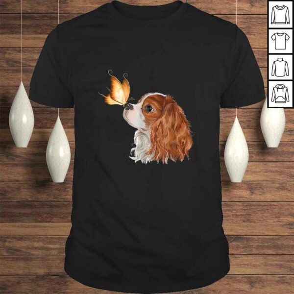 Cavalier King Charles Spaniel with Butterfly – Dog Lover Shirt