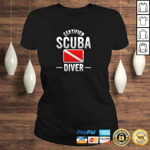 Certified Scuba Diver Flag Vintage Dive Logo Diver Gift Pullover Hoodie