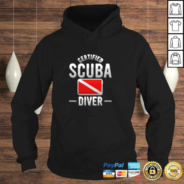 Certified Scuba Diver Flag Vintage Dive Logo Diver Gift Pullover Hoodie