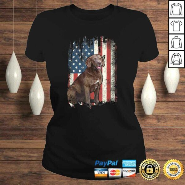 Chesapeake Bay Retriever American Flag Shirt USA Dog TShirt