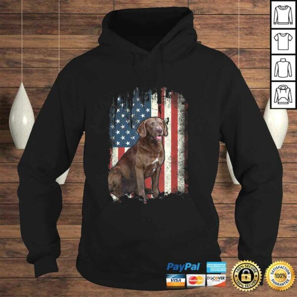 Chesapeake Bay Retriever American Flag Shirt USA Dog TShirt