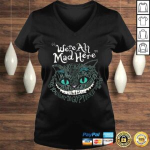 Cheshire Alice Cat Were All Mad Here Wonderland TShirt
