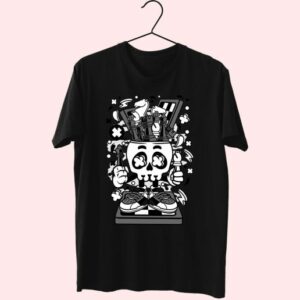 Chess Skull Head Funny Graphic T Shirt 4