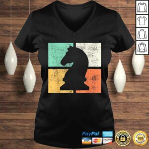 Chessmen Player Gift Vintage Retro V-Neck T-Shirt