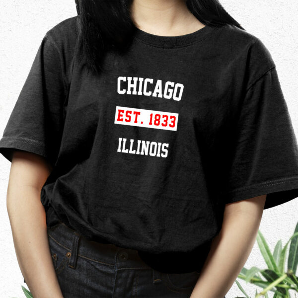 Chicago Est 1833 Illinois Fashionable T Shirt