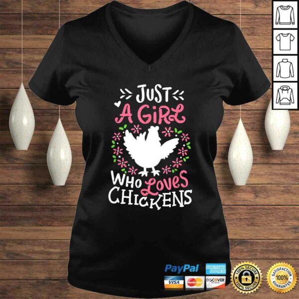 Chicken Dress Gift Cute Just a Girl Who Loves Tee Shirt