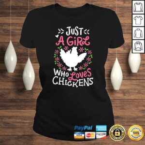 Chicken Dress Gift Cute Just a Girl Who Loves Tee Shirt 3