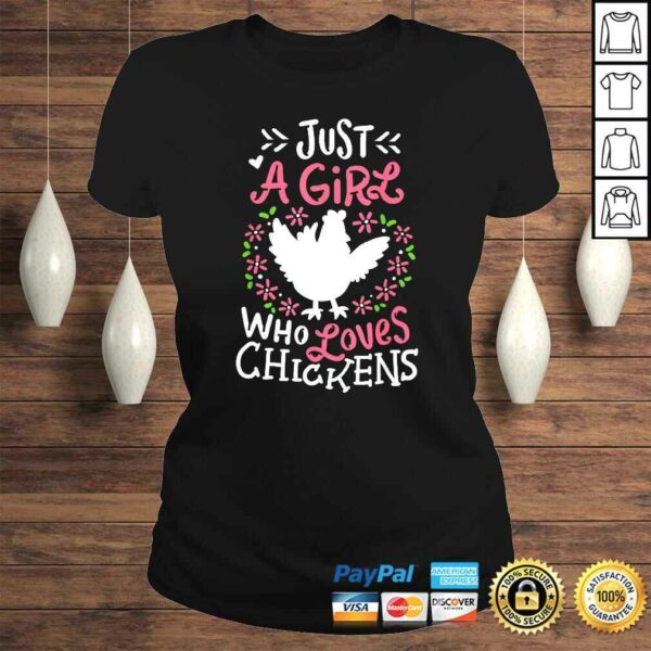 Chicken Dress Gift Cute Just a Girl Who Loves Tee Shirt