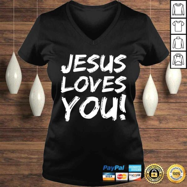 Christian Evangelism Gift for Men Jesus Loves You! TShirt