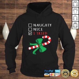 Christmas Candy Cane Gift Design I Tried ChecklisGift TShirt 4