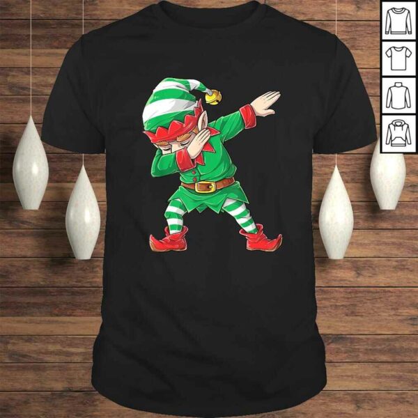 Christmas Dabbing Elf Squad Boys Kids Xmas Family Matching V-Neck T-Shirt