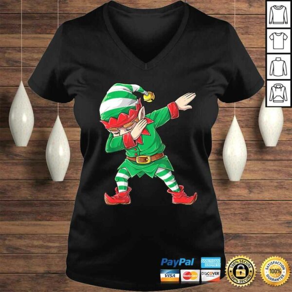 Christmas Dabbing Elf Squad Boys Kids Xmas Family Matching V-Neck T-Shirt