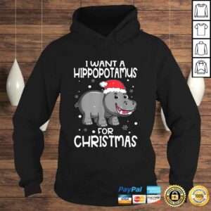Christmas I Want A Hippopotamus For Christmas Tee T Shirt 4