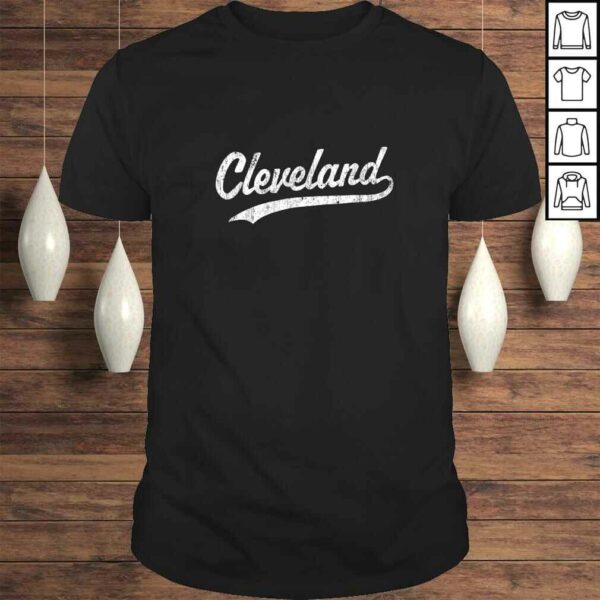 Cleveland OH Shirt Vintage Baseball Sports Script