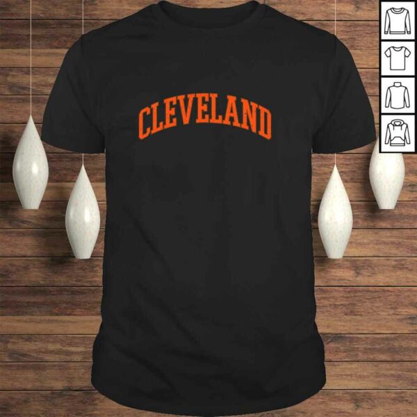 Cleveland Ohio Vintage CLE Retro Brown Game Day Gift Pullover Hoodie