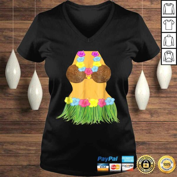 Coconut Bra Grass Skirt Lei Flowers Summer Party TShirt