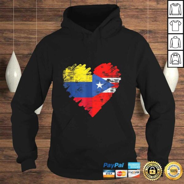 Colombia Puerto Rico Shirt Flag Heart Colombian Rican