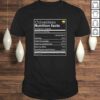 Colombian Nutrition Facts funny cool graphic TShirt Gift