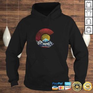 Colorado Hoodie with Flag Inspired Mountain Scene 4