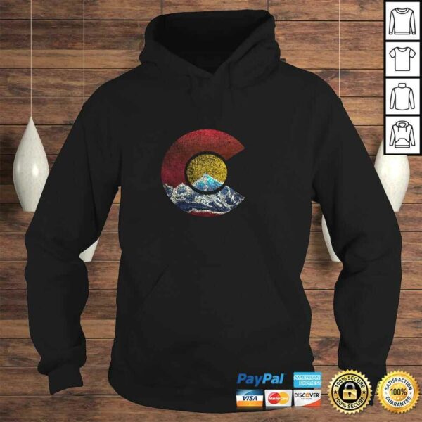 Colorado Hoodie with Flag Inspired Mountain Scene