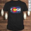 Colorado Mountain Love Colorado Flag Tee T-Shirt
