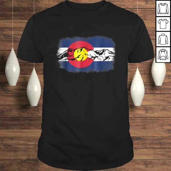 Colorado Mountain Love Colorado Flag Tee T-Shirt