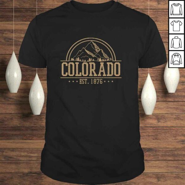 Colorado – Rocky Mountains Est. 1876 Hiking Outdoor Gift Pullover Hoodie