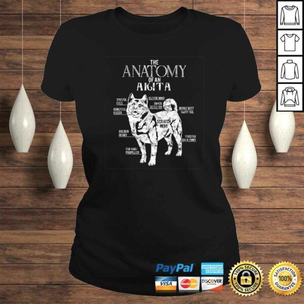 Cool Akita Anatomy Clothes Gifts for Dog Lovers Men Women TShirt